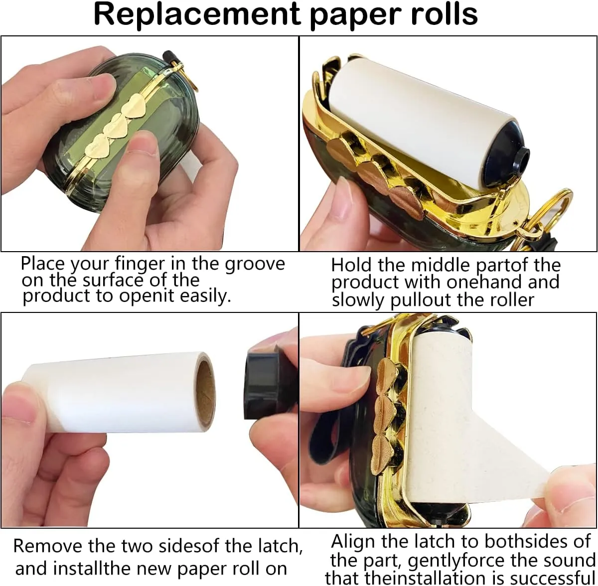 2 Pack Travel Portable Lint Roller Set,Pet Lint Roller Extra Sticky Comes with 6 Rolls of Replacement Rollers,Double-Sided Lint Remover for Garment Bag Dust Lint(Grey Green)