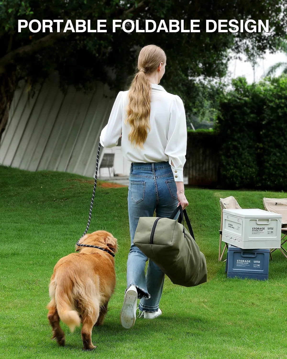 36 Inch Collapsible Travel Dog Crate for Medium Large Dogs, Portable Dog Crate 4-Door Foldable Soft Kennel with Chew-Proof Mesh Windows for Indoor & Outdoor Travel,with Storage Bag,Green