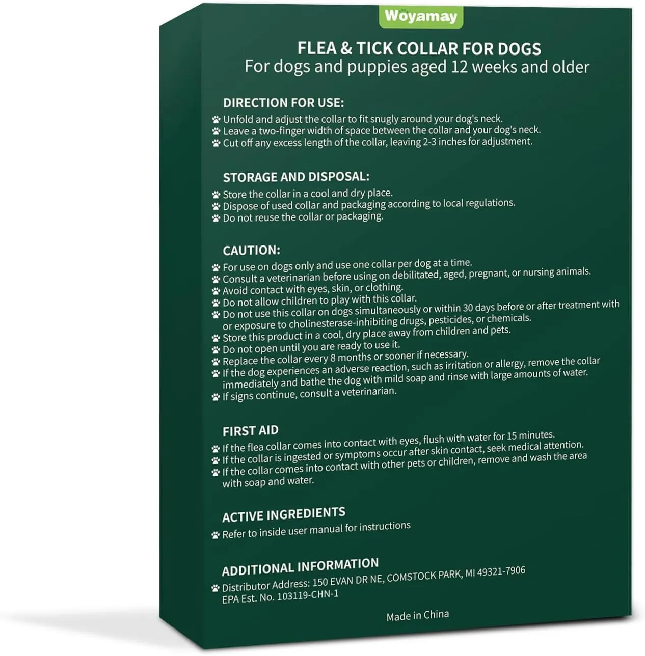 4 Pack Flea Collar for Dogs, Adjustable Flea and Tick Collar for Dogs, 32-Month Flea and Tick Prevention for Dogs, Dog Flea and Tick Collar, Water-Resistant Dog Flea Collars, Red & White