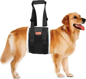 Adjustable Dog Lift Harness, Dog Sling for Large Dogs Lift Support and Rehab Harness for Weak Rear Legs, Soft Hind Leg Support Helps Senior, Injured,Disabled and After ACL Surgery Dogs(Black,X-Large)