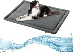 Allisandro Water-Proof Dog Bed, Washable Mat Crate Pad, Durable Pet Beds Soft Dog Mattress, Anti-Slip Kennel Pads for Dogs, Cats and Small Animal, Grey (36 x 23 Inches)
