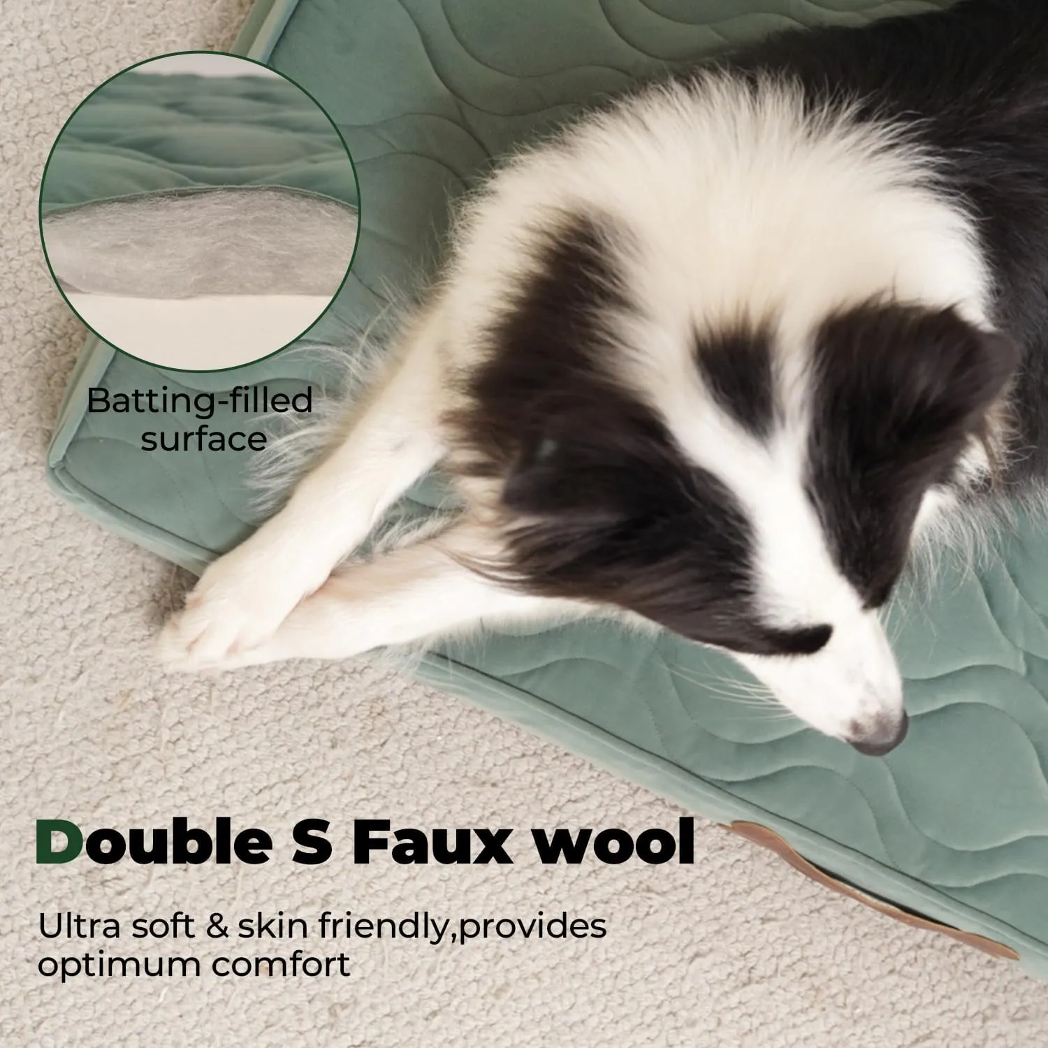 BALANCE Dog Crate Bed, Water-Resistant Orthopedic Dog Beds with Nonskid Bottom, Washable Kennel Bed Dog Mattress