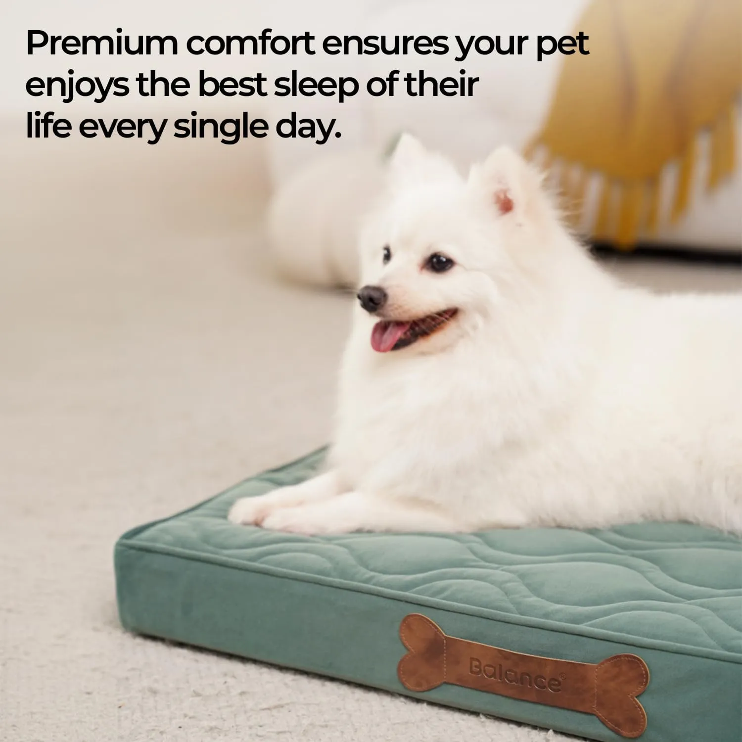 BALANCE Dog Crate Bed, Water-Resistant Orthopedic Dog Beds with Nonskid Bottom, Washable Kennel Bed Dog Mattress