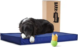 Barkbox - Outdoor Dog Bed - Waterproof Dog or Cat Mattress with Removable Cover - Platform Bed with Washable Cover, Durable, Portable - Indoor/Outdoor All Season Orthopedic Comfort - Large - Blue