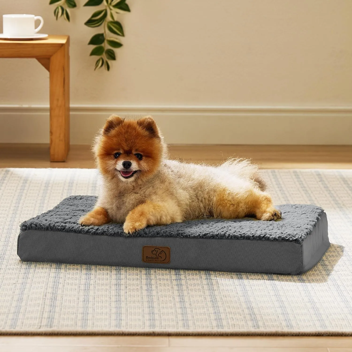 Bedsure Dog Bed for Small Dogs - Orthopedic Waterproof Puppy Beds with Removable Washable Cover, Egg Crate Foam Pet Mat, Suitable for Pet Up to 20 lbs