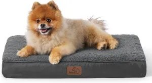 Bedsure Dog Bed for Small Dogs - Orthopedic Waterproof Puppy Beds with Removable Washable Cover, Egg Crate Foam Pet Mat, Suitable for Pet Up to 20 lbs
