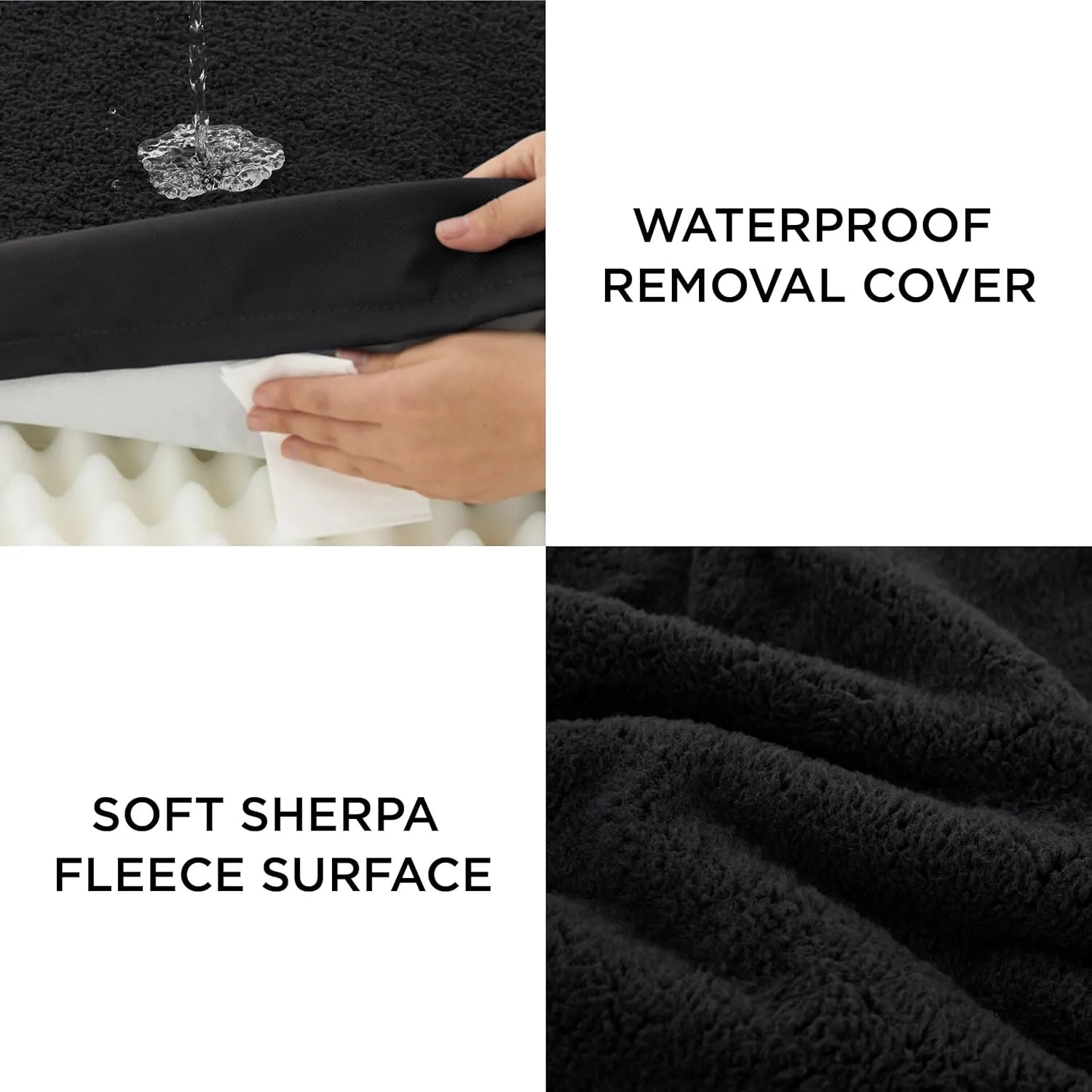 Bedsure XL Dog Bed Large Sized Dog -Orthopedic Waterproof Extra Large Pet Beds with Removable Washable Cover, Egg Crate Foam Mat, Suitable for Pet Up to 100 lbs