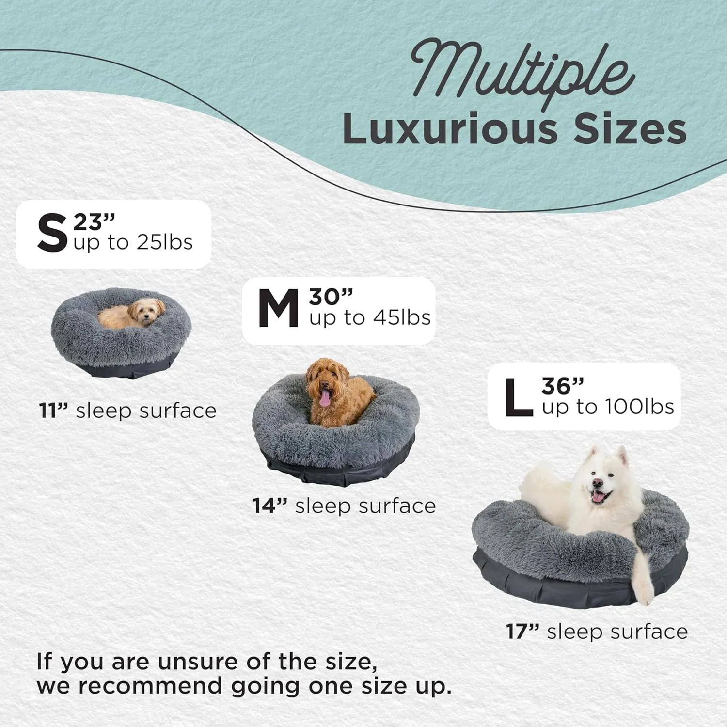 Best Friends by Sheri Ultra Calming Pouf Bed, Orthopedic Round Dog Bed for Joint Support, Faux Fur, Washable Cover, Tan, Medium, 30"x30"