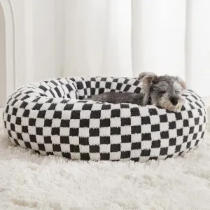 BFPETHOME Donut Dog Beds for Small Dog, Round Cat Beds for Indoor Cats, Calming Pet Bed for Puppy and Kitty with Non-Slip Bottom, Cute Fancy Puppy Bed Machine Washable Plush Fabric
