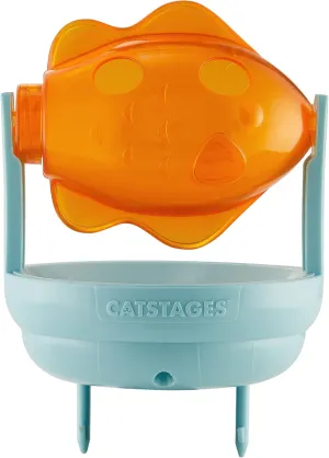 Catstages Spinning Treat Scratch Toy Cat Scratcher Topper, Orange