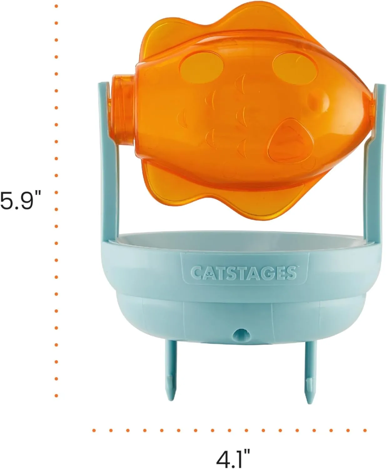 Catstages Spinning Treat Scratch Toy Cat Scratcher Topper, Orange