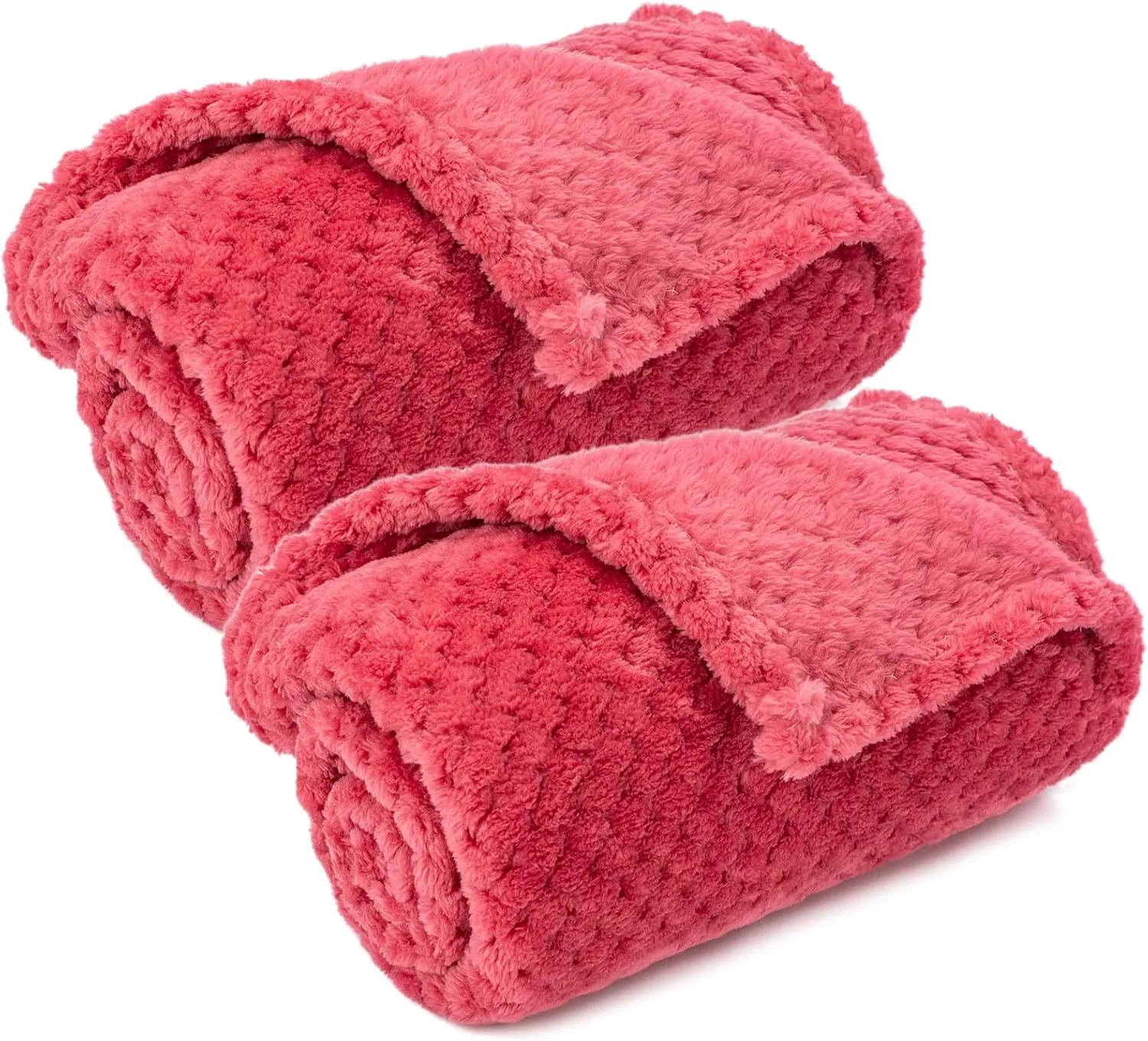 Cranberry Pet Blanket - Warm, Soft, Fuzzy Throws for Dogs & Cats, Plush Fleece for Bed, Couch, Sofa, Travel (S/24" x 32")