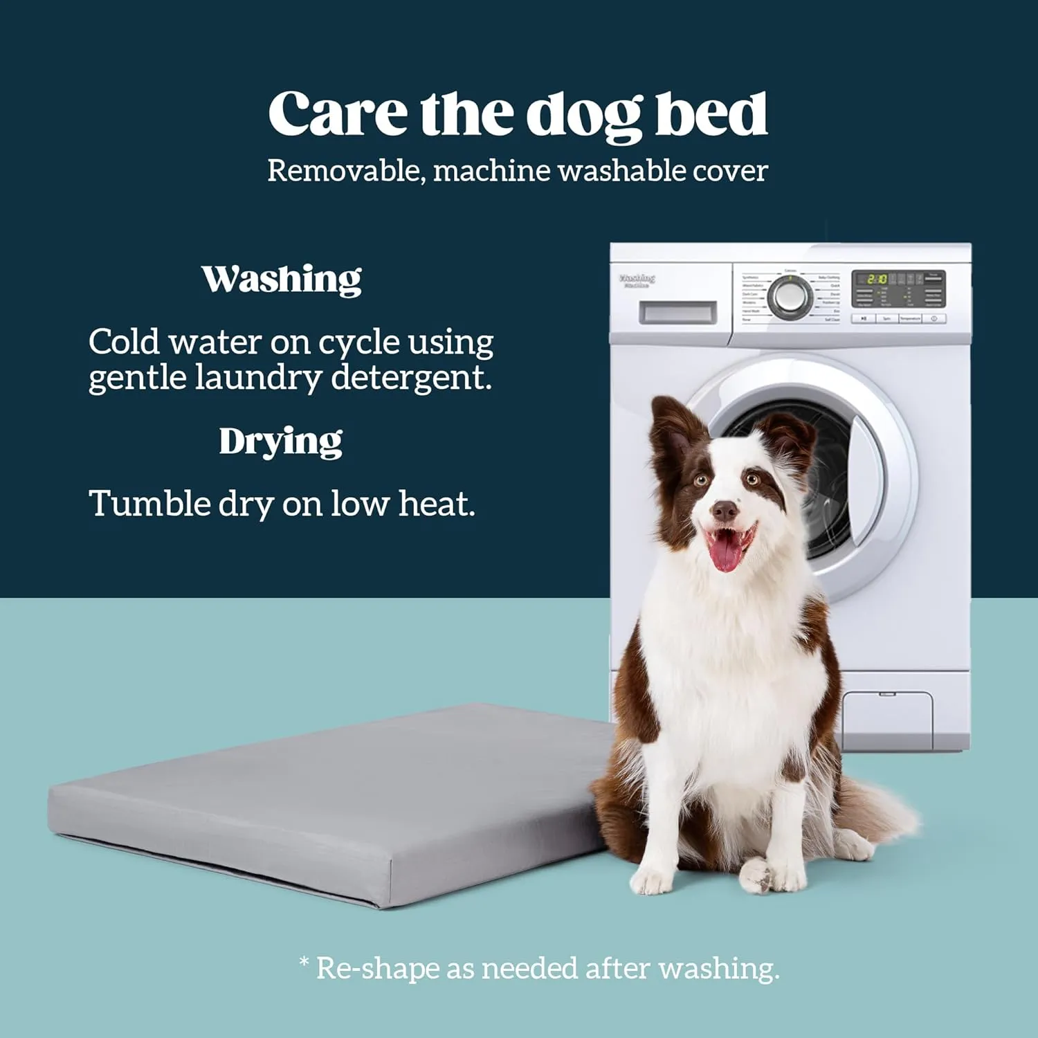 Cybarmour Indestructible Dog Bed - Outdoor Waterproof Chew Proof Dog Crate Pad - Orthopedic Kennel Mat for Aggressive Chewers - Large Breeds & Fits 36-Inch Crate - 35"x22", Limestone