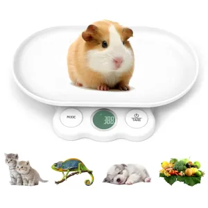 Digital Pet Scale for Small Animal, Mini Precision Gram Reptiles Weight Scale(Max. 33 lbs), High Precision 1g, Perfect for Puppy/Kitten/Hamster/Hedgehog/Food