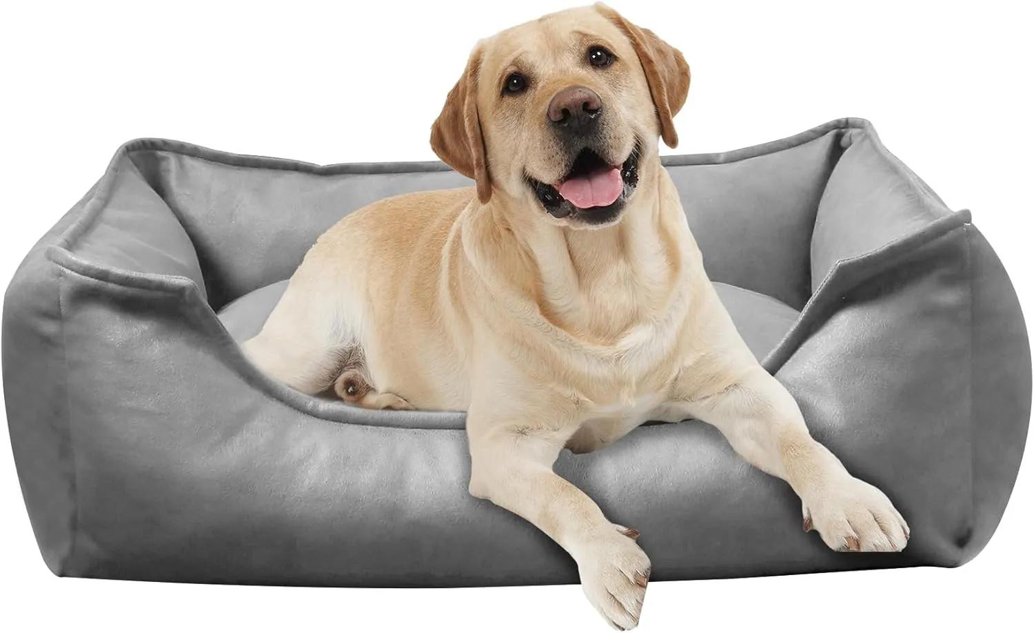 Dog Bed for Large Dogs, Rectangular Orthopedic Sofa Bed with Removable Washable Cover, Soft Memory Foam Pet Bed (Large)