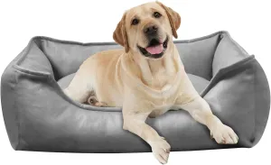 Dog Bed for Large Dogs, Rectangular Orthopedic Sofa Bed with Removable Washable Cover, Soft Memory Foam Pet Bed (Large)