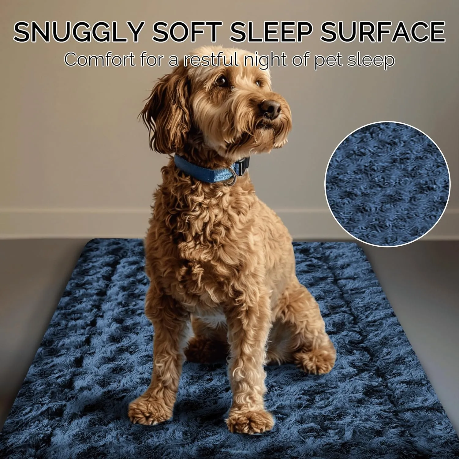 Dog Bed Mat - Reversible Crate Pad for Pet Comfort - Soft With Dual-Sided Design for All Seasons - Durable, Machine Washable for Travel and Home