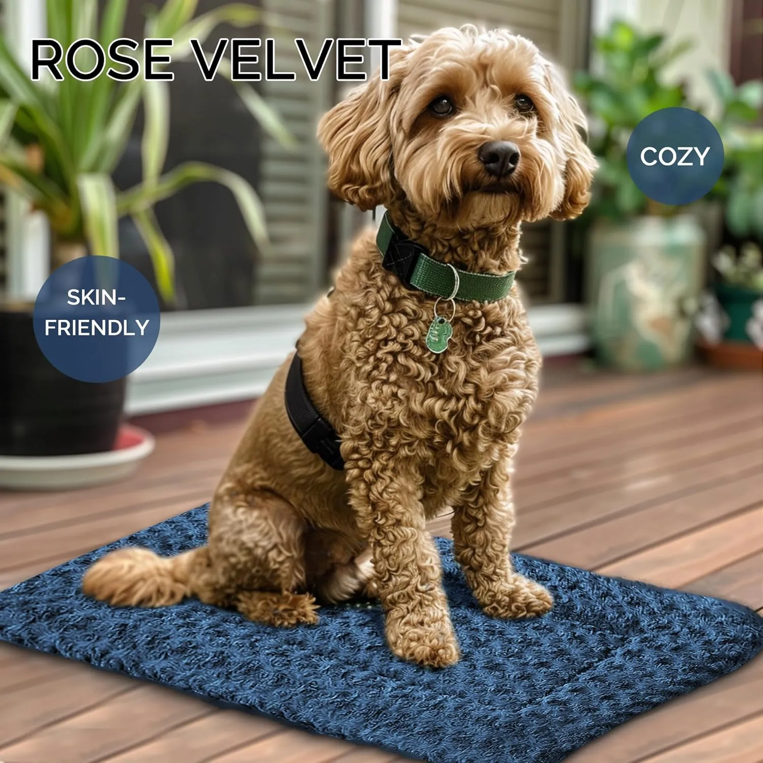 Dog Bed Mat - Reversible Crate Pad for Pet Comfort - Soft With Dual-Sided Design for All Seasons - Durable, Machine Washable for Travel and Home