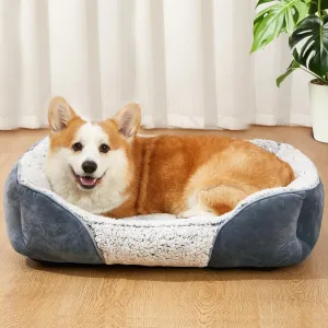 Dog Beds Small Medium Large Size Dog, Cat Beds for Indoor Cats Washable, Rectangle Calming Sleeping Warming Orthopedic Puppy Dog Beds, Non-Slip Bottom Breathable Soft Couch