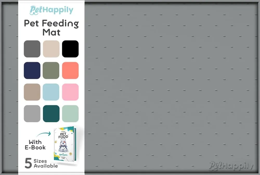 Dog Food Mat - Raised Edges Dogs Mat for Food and Water Prevent Spill, Waterproof Cat Food Mats Protect Floors, Easy Clean Dog Bowl Mats for Food and Water, Silicone Pet Food Tray