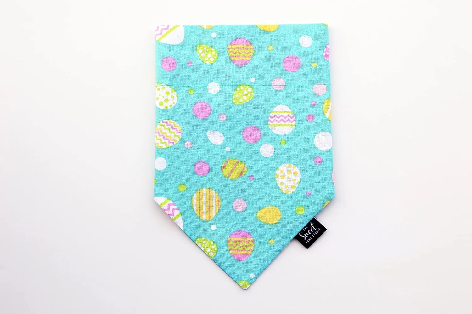 Easter over the collar dog bandana, handmade pastel color spring slip on pet bandana (Easter Egg Multi Dot, Small)