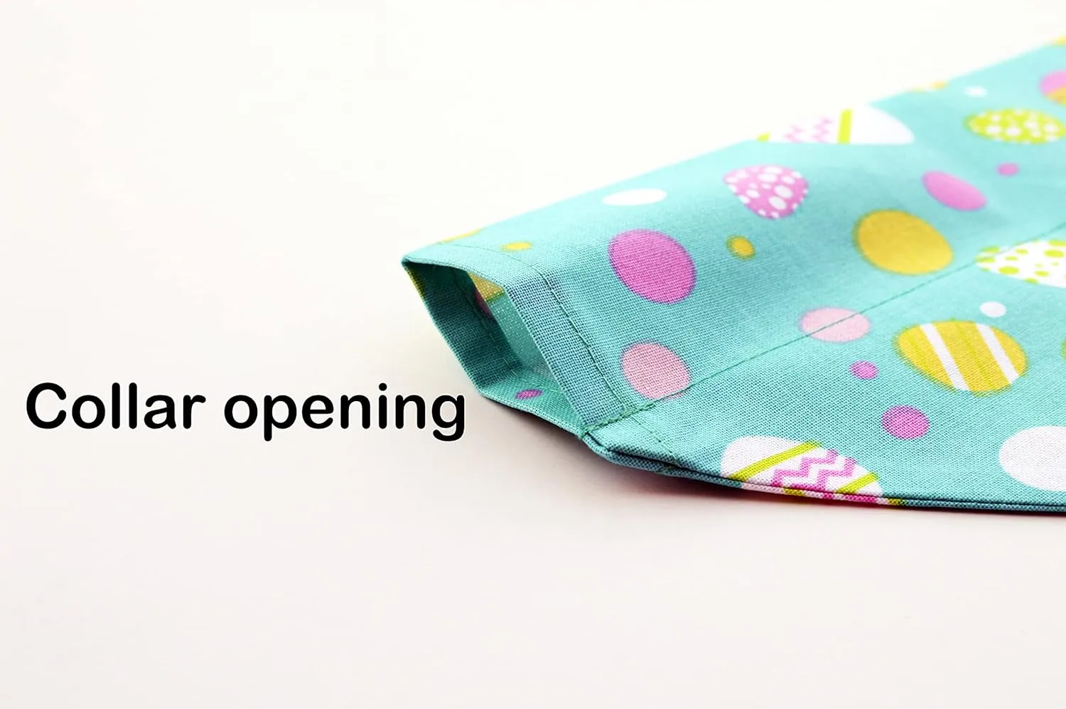 Easter over the collar dog bandana, handmade pastel color spring slip on pet bandana (Easter Egg Multi Dot, Small)