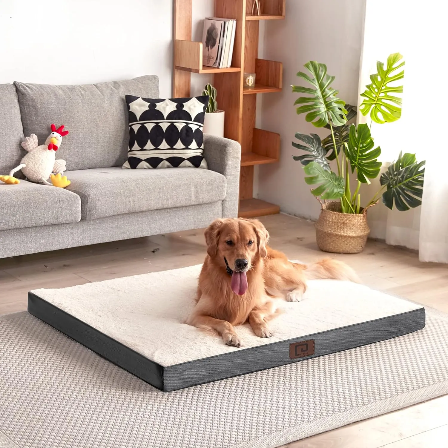 EHEYCIGA Orthopedic Dog Beds, Egg Crate Dog Bed Pet Mat with Washable Removable Cover, All Size Dogs