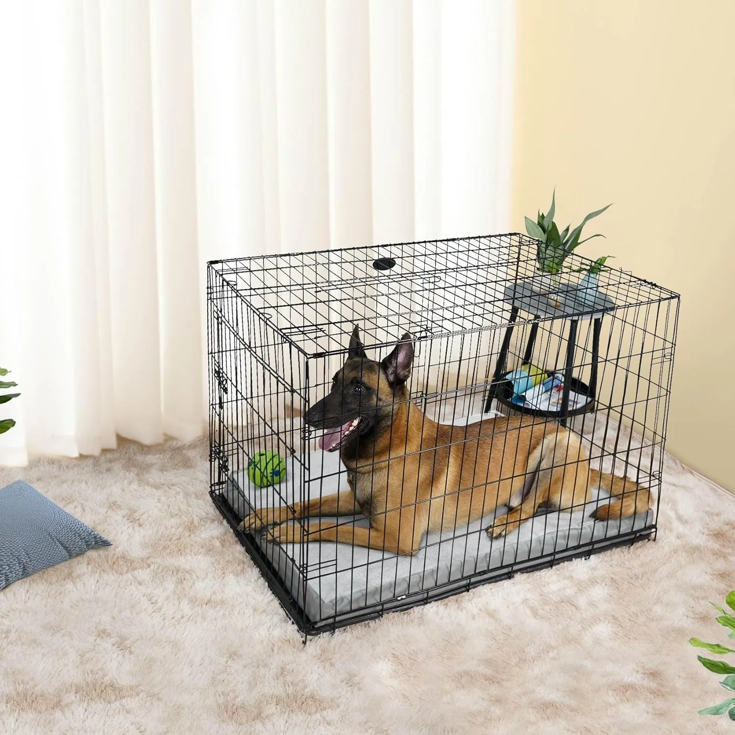 Explore Land Waterproof Dog Bed Cover Machine Washable Fluffy Dog Bed Replacement Cover for 36 Inch Crate, 36Lx23Wx3.5H inch, Gray