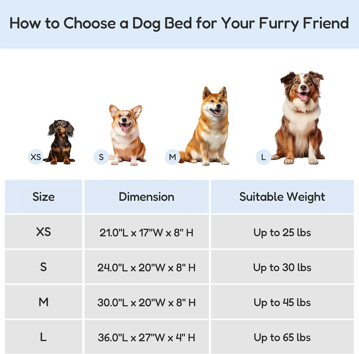 FluffyDream Small Dog Bed, Super Soft Pet Bed Furniture, Suitable for Dogs Up to 30lbs, 24'' x 20'', Beige