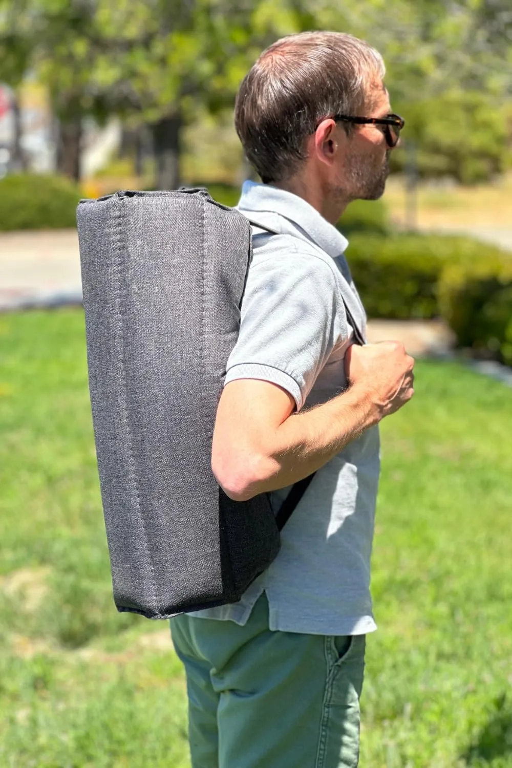 Foreman Foldable Outdoor Indoor Waterproof Heavy Duty Dog Bed Foam Mattress, Durable Water Resistant, Portable and Camping Travel Pet Mat, Large 36"-22", Gray