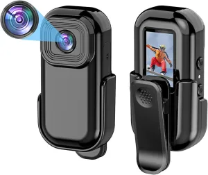 FOSA Small Action Camera, Camera 1080P Pet Collar Camera, Compact Action Camera 140 Wide Angle Video with 0.96 inch LCD Display for Mountain Biking, Pet, Travel.