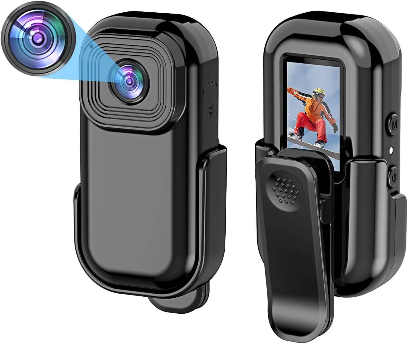 FOSA Small Action Camera, Camera 1080P Pet Collar Camera, Compact Action Camera 140 Wide Angle Video with 0.96 inch LCD Display for Mountain Biking, Pet, Travel.