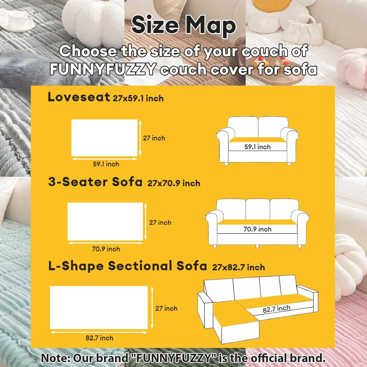 FUNNY FUZZY Pet Couch Covers for Sofa, Washable Dog Couch Cover Protector for Dogs, Flannel Couch Covers for Dogs Pet Friendly Pet Mat Bed Sofa Cover (Grey, 27.6"59.1")