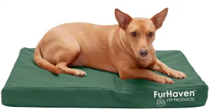 Furhaven Indoor/Outdoor Logo Oxford Polycanvas Mattress - Water-Resistant Orthopedic Dog Bed w/ Removable Cover, 125 lb max - Forest, Medium
