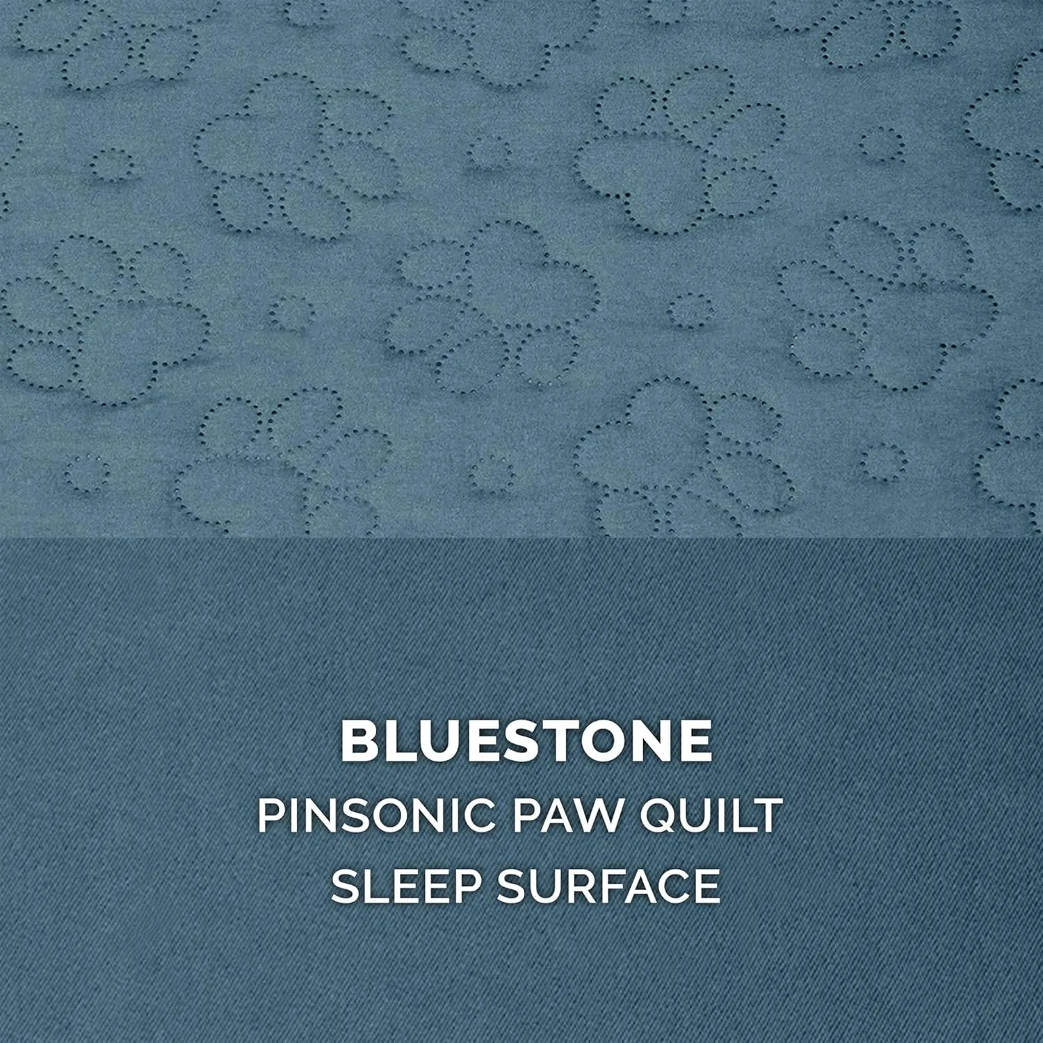 Furhaven Memory Foam Dog Bed for Large/Medium Dogs w/ Removable Bolsters & Washable Cover, For Dogs Up to 55 lbs - Pinsonic Quilted Paw L Shaped Chaise - Bluestone, Large
