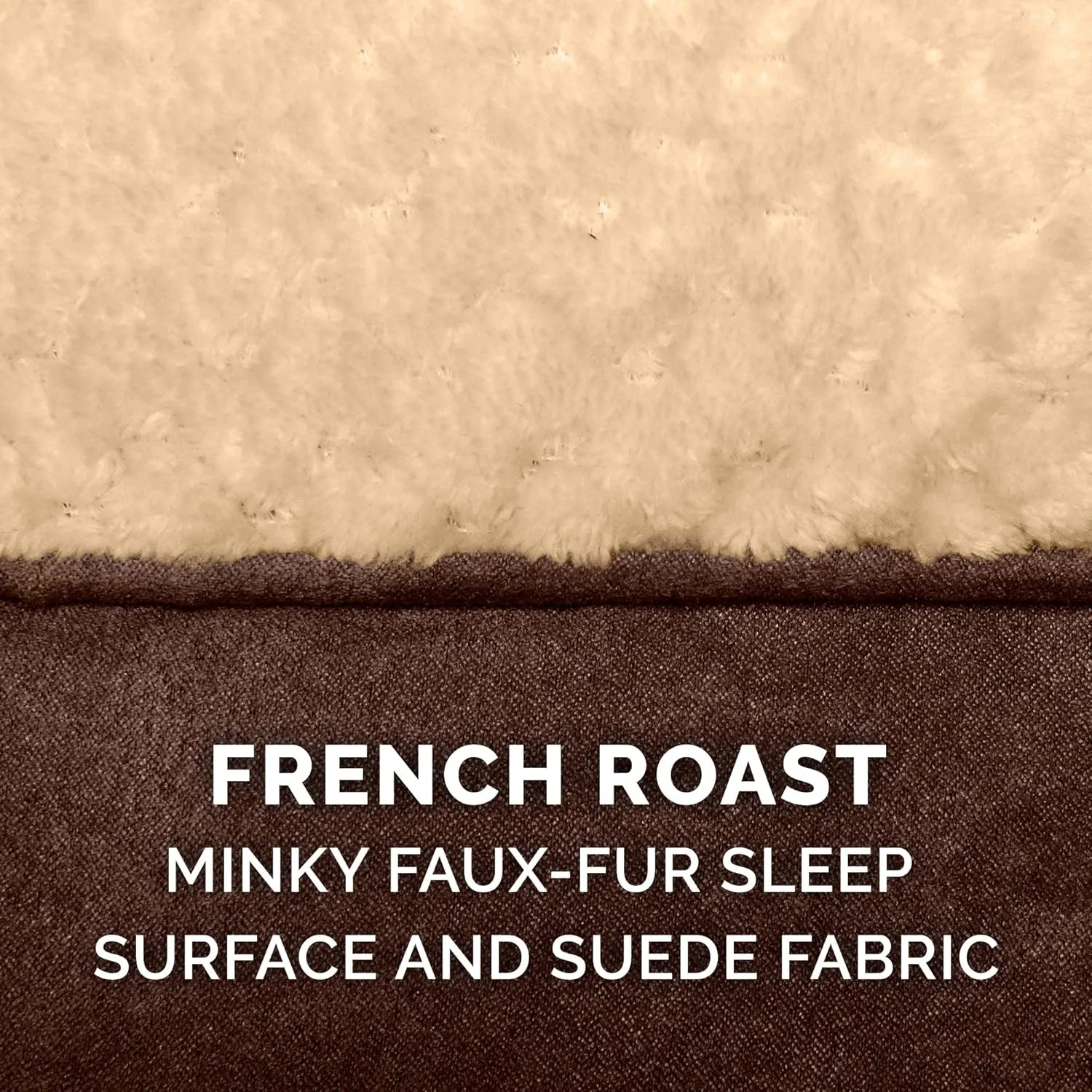 Furhaven Orthopedic Dog Bed for Large Dogs w/ Pillow Cushion Top & Removable Washable Cover, For Dogs Up to 95 lbs - Minky Plush & Suede Pillow Top Mattress - French Roast, Jumbo/XL