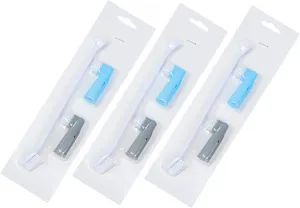 GALPADA Professional Dog Cat Toothbrush Set 9pcs Pet Cleaning Kit Dual-Ended Brush Pet Oral Care Fingertip Toothbrush