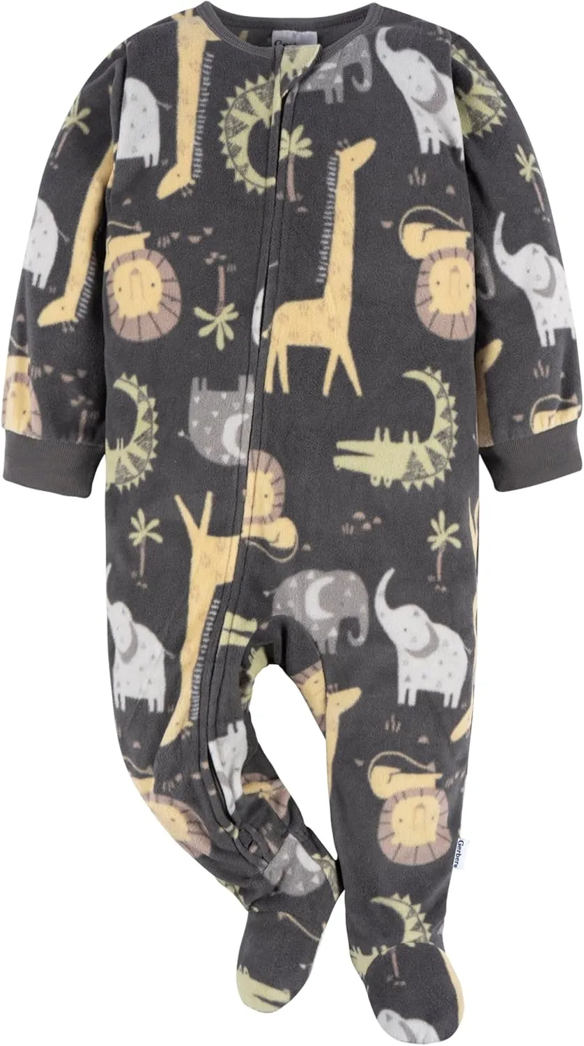 Gerber Baby Flame Resistant Fleece Footed Pajamas 2-pack