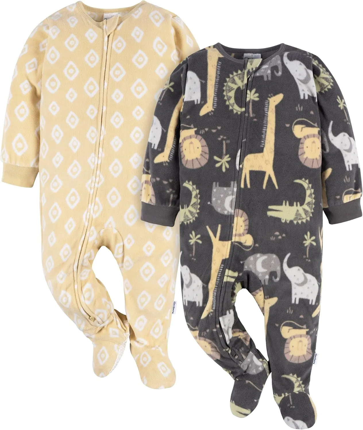 Gerber Baby Flame Resistant Fleece Footed Pajamas 2-pack