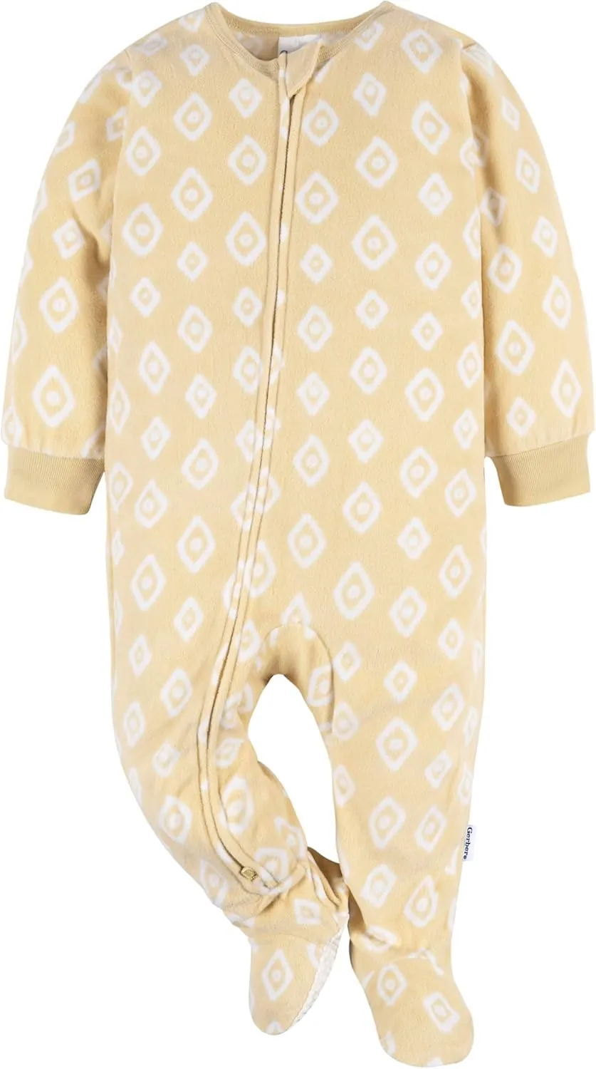 Gerber Baby Flame Resistant Fleece Footed Pajamas 2-pack