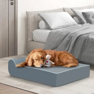 Giantex Orthopedic Dog Bed for Large Dogs, 40" L Memory Foam Dog Sofa Bed with Washable Removable Cover, Non-Slip Bottom, Pet Couch Dog Crate Mat for Puppies Senior Dogs, up to 95 lbs (Gray)
