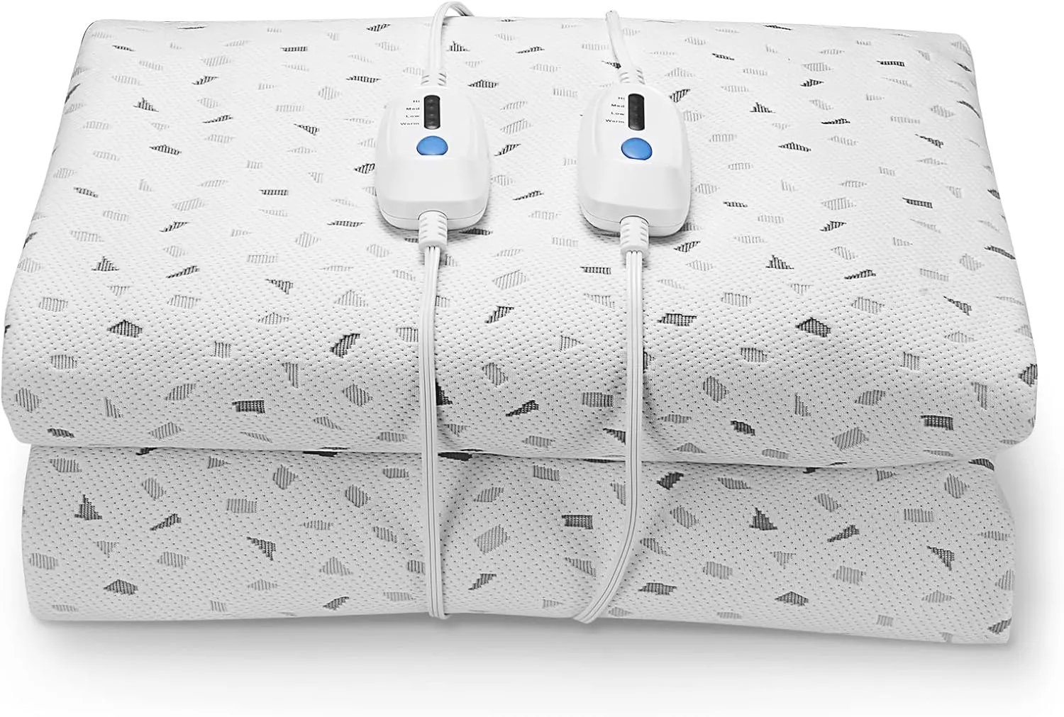 Heated Mattress Pad Queen Size 60"x80", Electric Underblanket Mattress Cover Bed Warmer Fit up to 15" Deep Pocket, Dual Control with 4 Heat Settings, Auto Off & Fast Heating & Machine Washable