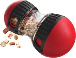 Interactive Dog Treat Dispenser and Puzzle Toys, Dog Slow Food Feeder Rolling Ball for Reducing Boredom and IQ Training Toys, Red