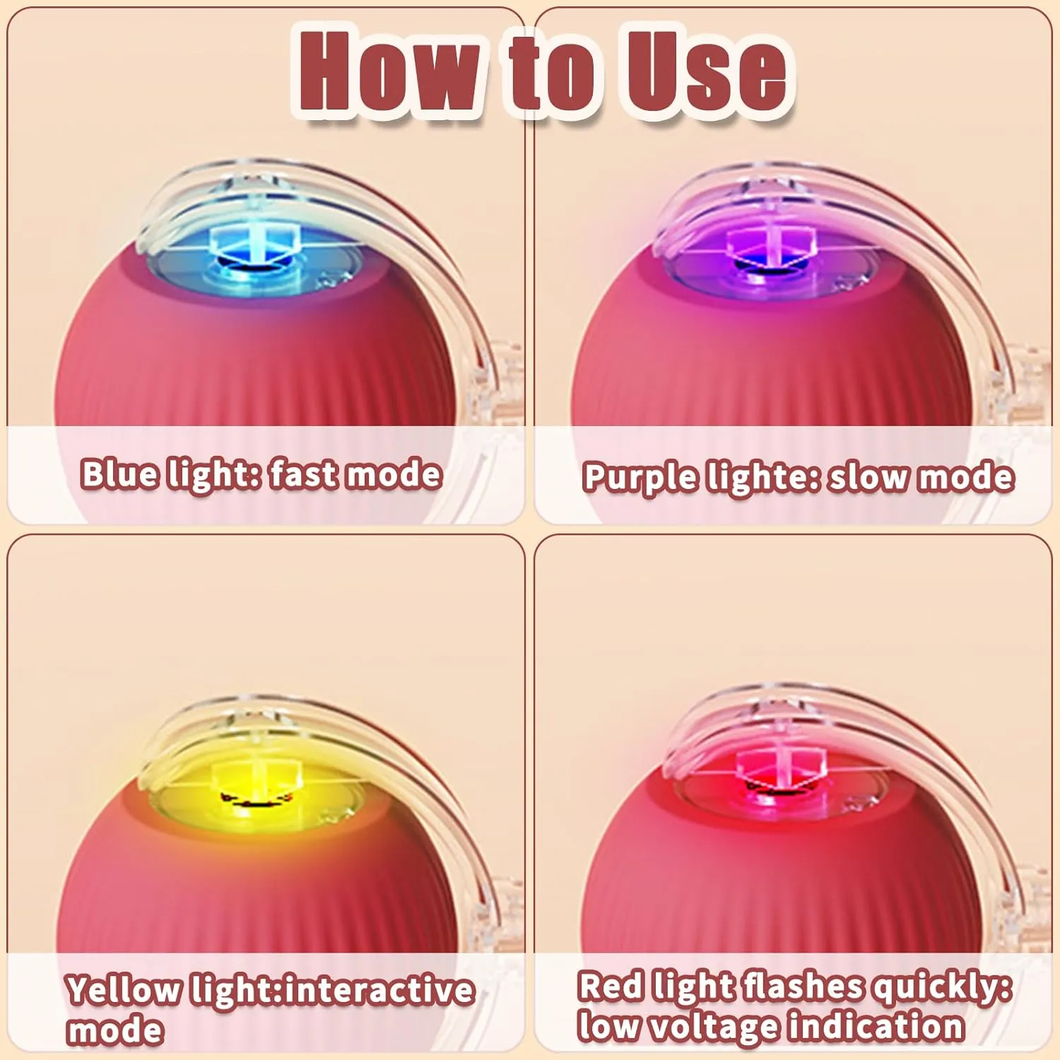 Interactive Rolling Cat Ball, 2025 Upgraded Automatic Cat Ball Dog Toy, Interactive Cat Toy Ball, Automatic Cat Toy Self Moving Cat Toy Interactive Cat Ball for Bored Indoor Cats Dogs (Green)