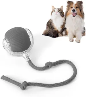 Interactive Rolling Cat Ball, 2025 Upgraded Automatic Cat Ball Dog Toy, Interactive Cat Toy Ball, Automatic Cat Toy Self Moving Cat Toy Interactive Cat Ball for Bored Indoor Cats Dogs (Grey)