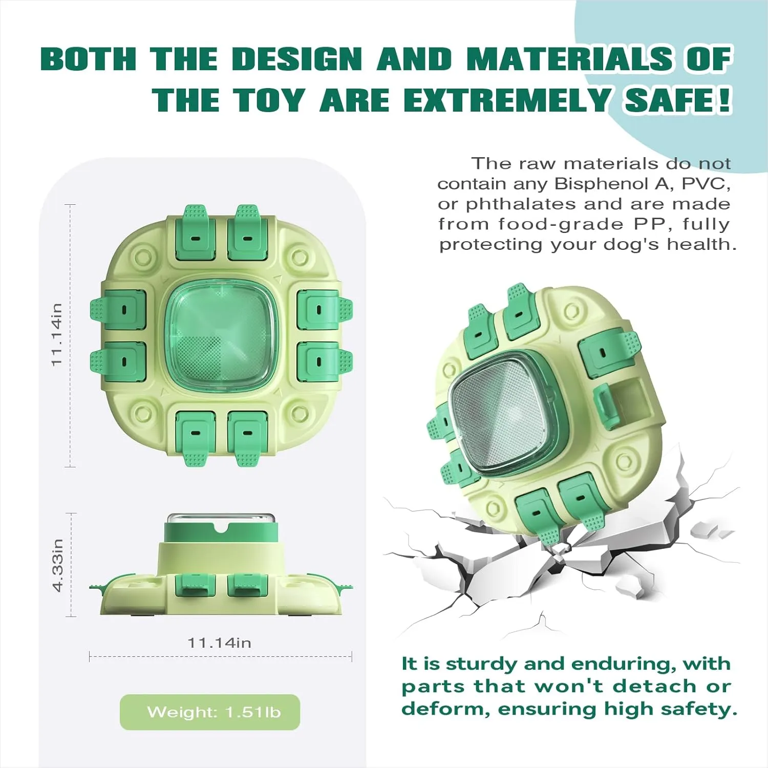 KADTC Dog Puzzle Toys Level 2 in 1 for Small/Medium/Large Dogs Slow Feeder with Button Boredom Busters Keep Them Busy Enrichment Toy Treat Puzzles Food Dispenser Puppy Brain Mental Stimulation Game