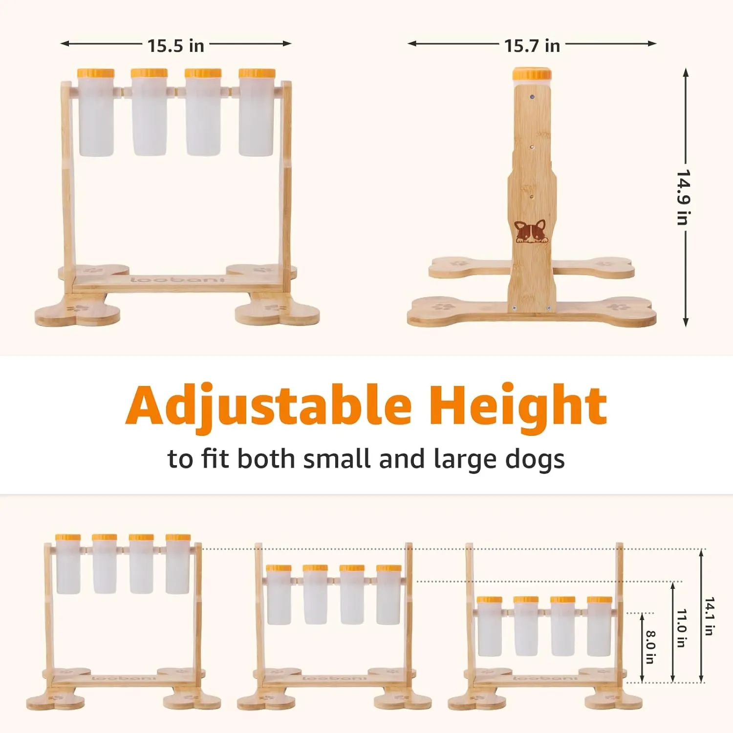 LOOBANI Dog Puzzle Toys Wooden - Interactive Toys for Boredom, IQ Training and Mental Brain Stimulation, Treat Dispensing and Entertainment Toys/Food Slow Feeder for Small to Large Dogs