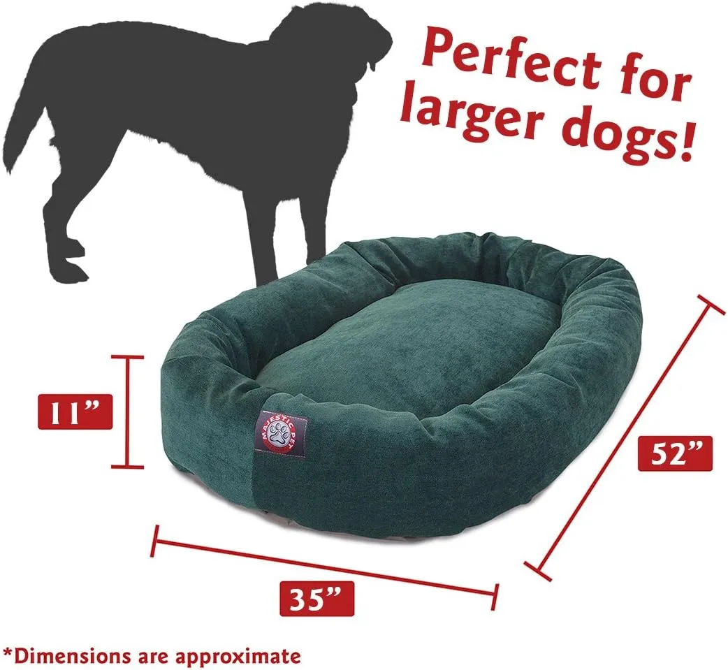 Majestic Pet Villa 52 Inch Shredded Memory Foam Dog Bed for X-Large Sized Dogs 52x35x11 InchOrthopedic Dog Bed with Removable Washable Cover-Washable X-Large Pet Bed with Head Support-Marine