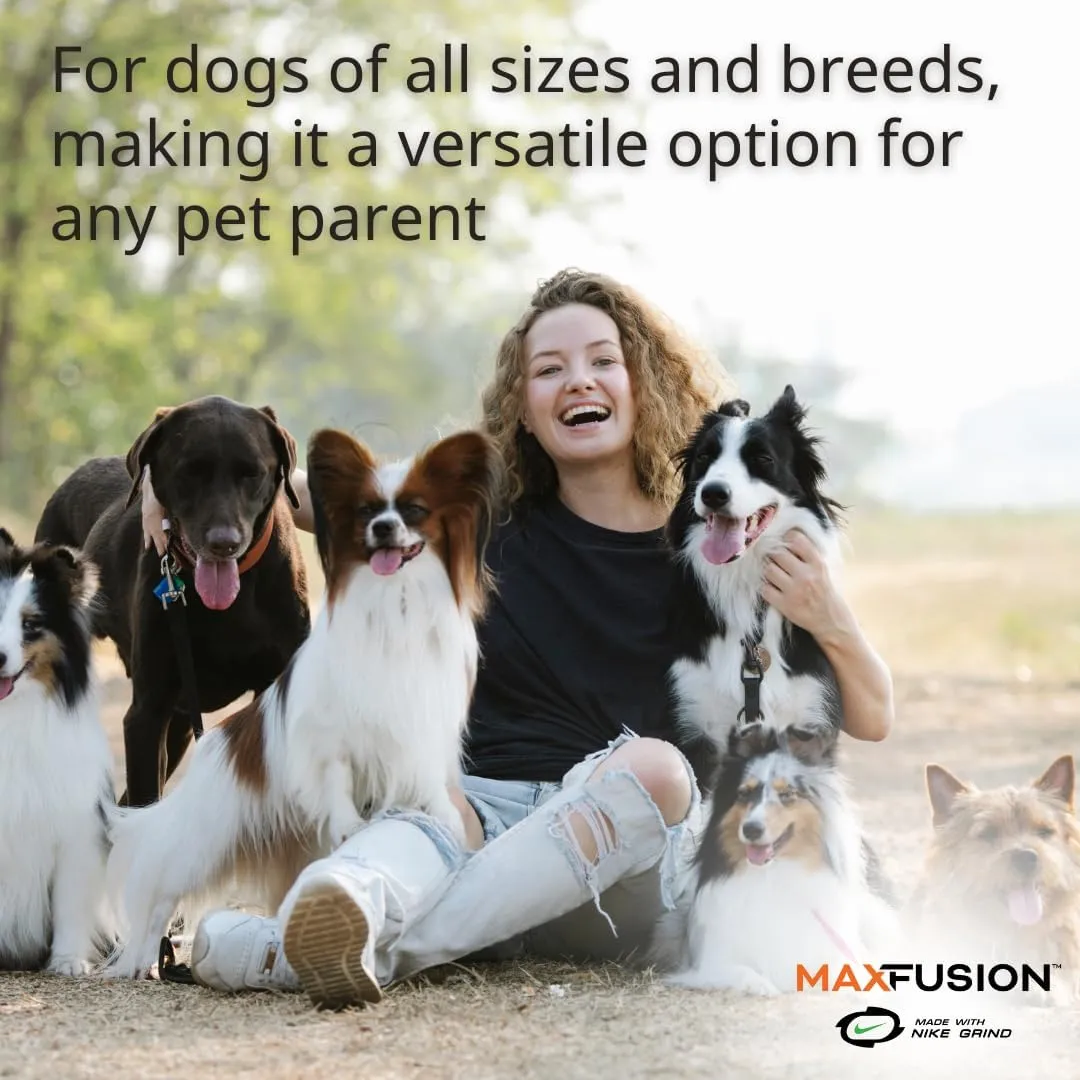 Max Fusion Made with Nike Grind, Arlee Kettlebell Treat Dispensing Dog Toy, Durable Blue Dog Treat Toy, Treat Dispenser Toys, Natural Rubber Chew Toy, Large, 1 Count