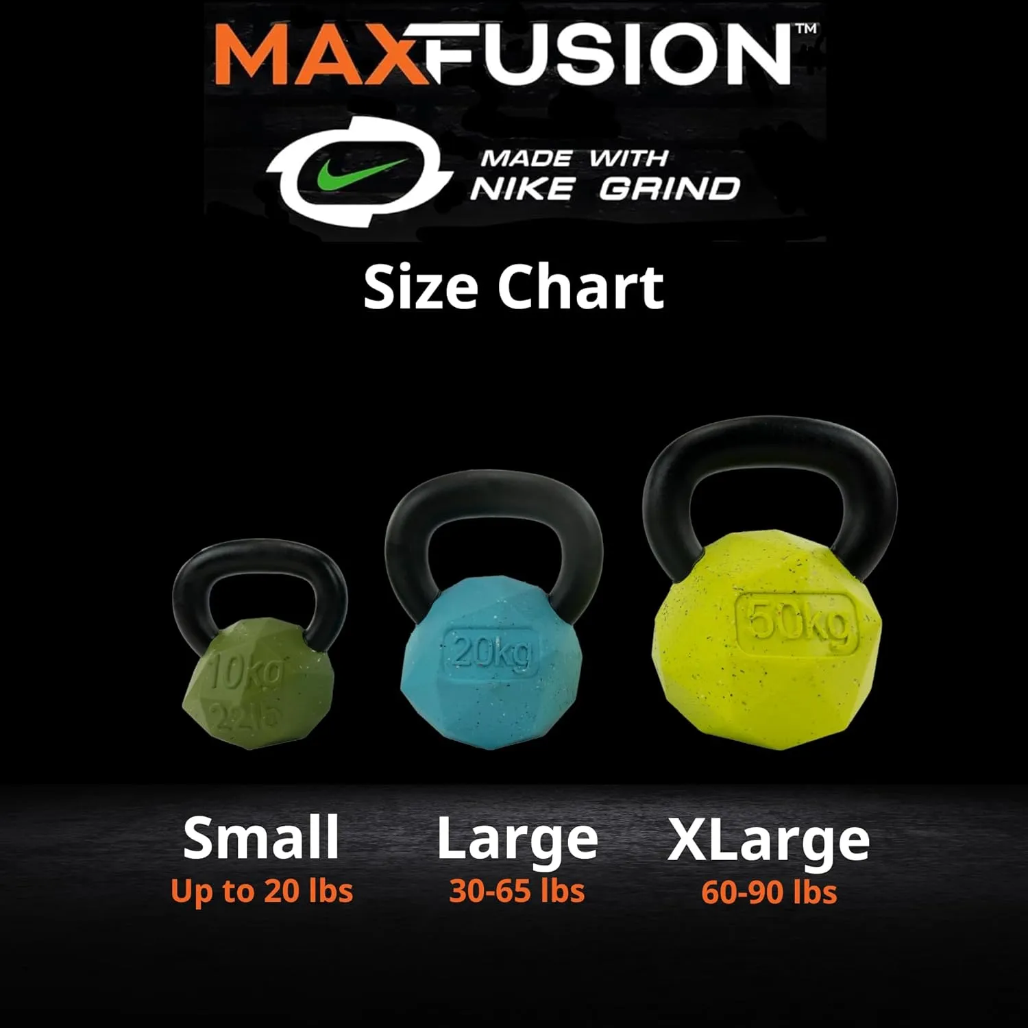 Max Fusion Made with Nike Grind, Arlee Kettlebell Treat Dispensing Dog Toy, Durable Blue Dog Treat Toy, Treat Dispenser Toys, Natural Rubber Chew Toy, Large, 1 Count